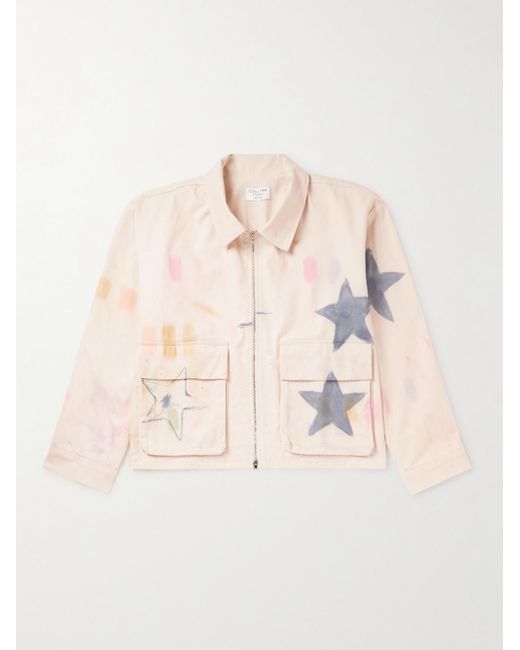 Collina Strada Natural Mechanic Printed Denim Jacket for men