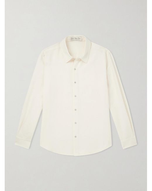 God's True Cashmere Natural Linen-Twill Shirt for men