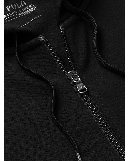 Polo Ralph Lauren Black Jersey Zip-Up Hoodie for men