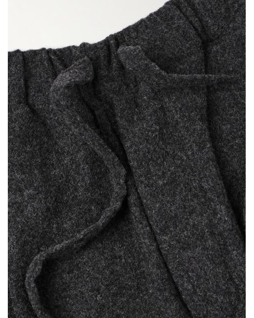 Pantaloni a gamba dritta in misto cotone e cashmere con coulisse Keywest di Massimo Alba in Black da Uomo
