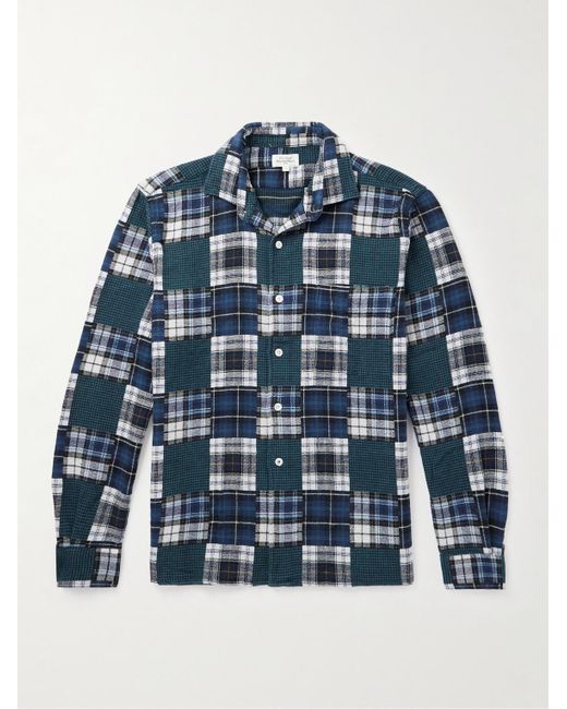Hartford Patt Patchwork Hemd aus Baumwolle mit Karomuster in Blue für Herren