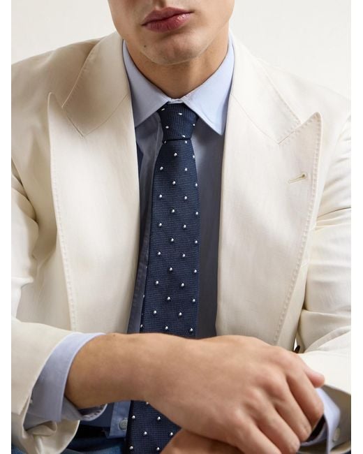 Paul Smith Blue 8Cm Polka-Dot Silk Tie for men