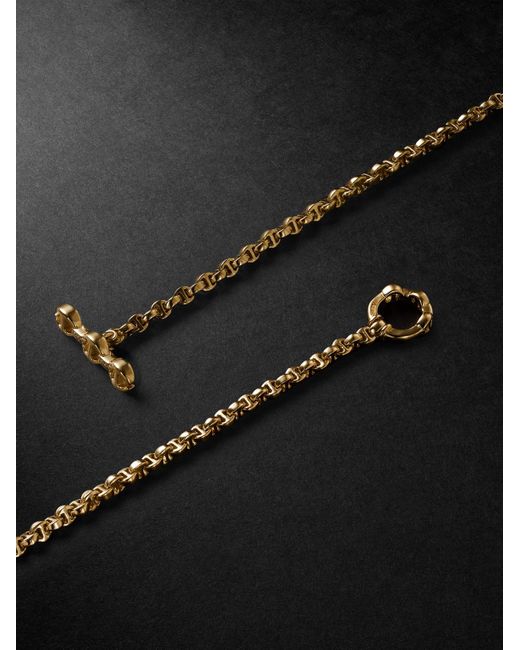 Hoorsenbuhs Black Micro Open-Link 18-Karat Diamond Chain Necklace for men