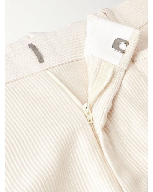 Tom Ford Gerade geschnittene Anzughose aus Cord aus einer Baumwoll-Seidenmirmischung in Natural für Herren