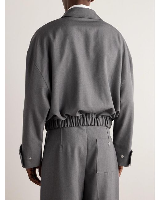 Jacquemus Gray Cropped Virgin Wool Jacket for men