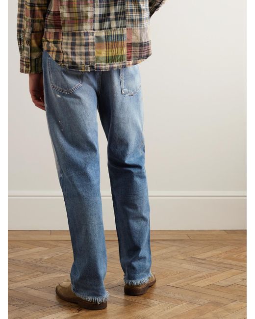 Jeans a gamba dritta dipinti di Polo Ralph Lauren in Blue da Uomo