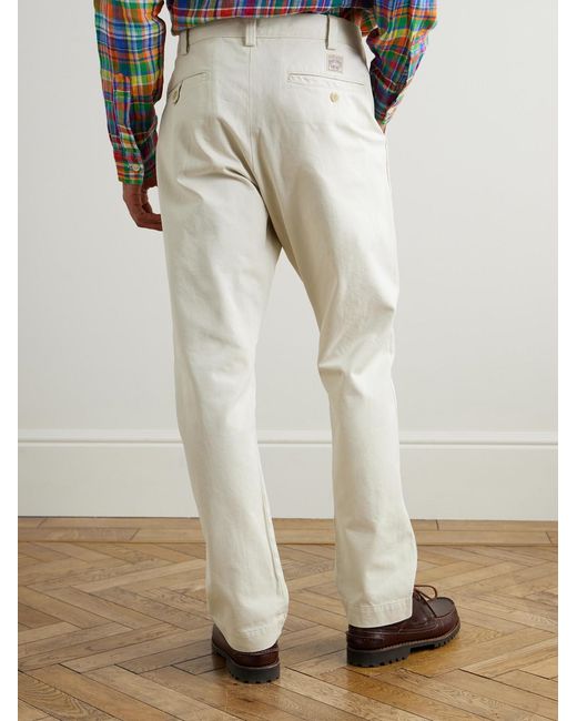 Polo Ralph Lauren Natural Straight-Leg Cotton-Twill Trousers for men