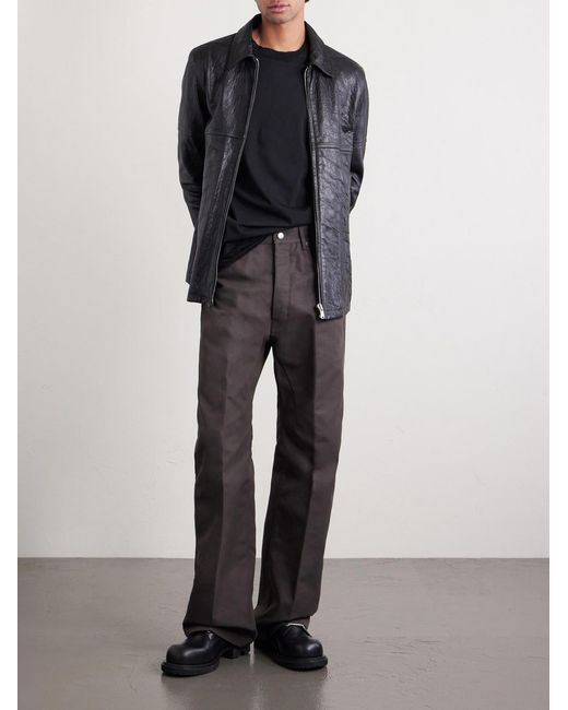 Rick Owens Gray Geth Straight-leg Organic Cotton-blend Canvas Trousers for men
