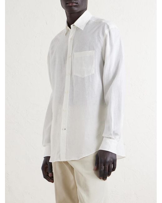 Dunhill White Linen Shirt for men