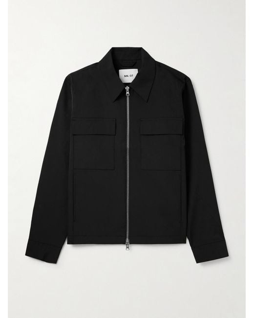 NN07 Alban 8240 Jacke aus recyceltem Twill in Black für Herren