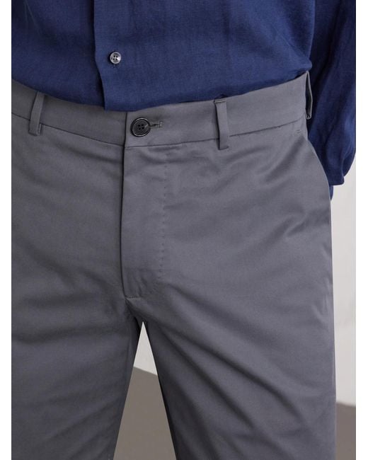 Slowear Gray Slim-Fit Cotton-Blend Gabardine Chino Shorts for men