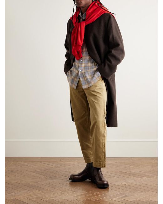Auralee Black Camel Hair Coat for men