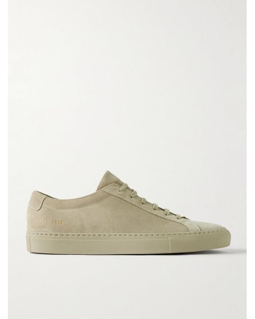 Common Projects Natural Original Achilles Suede Sneakers for men