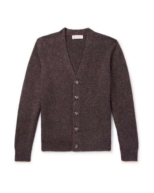 Brunello Cucinelli Brown Knitted Cardigan for men
