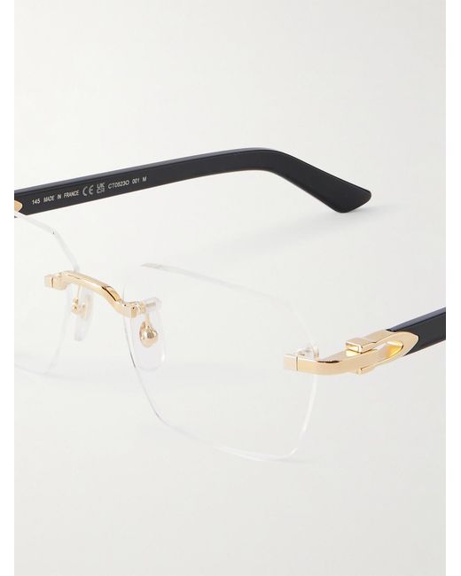 Cartier Black Signature C Acetate And-Tone Glasses for men