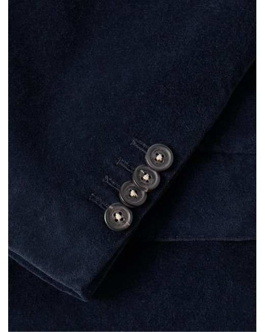 Massimo Alba Blue Sloop Cotton-velvet Suit Jacket for men