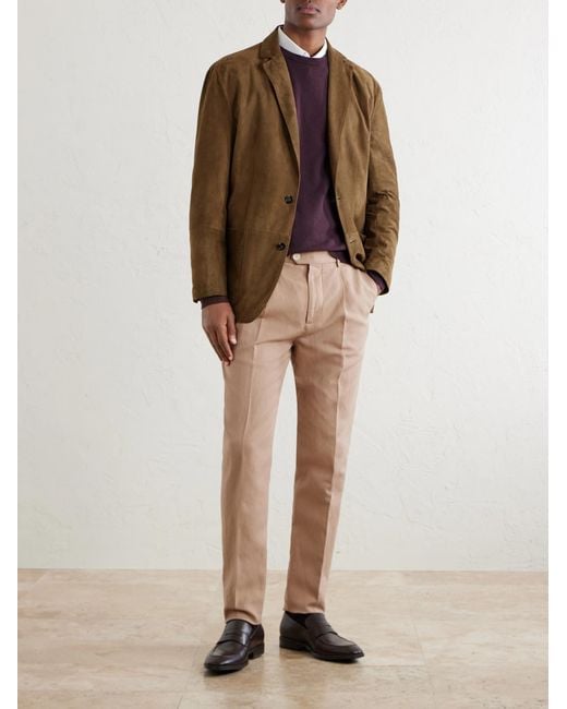 Canali Purple Cashmere Sweater for men