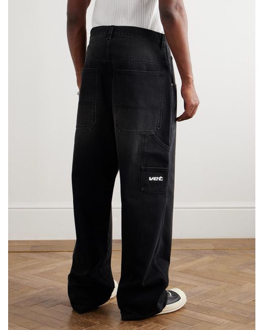 Vetements Blue Hip-hop Straight-leg Jeans for men