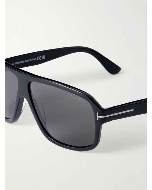 Tom Ford Black William 02 Aviator-Style Acetate Sunglasses for men