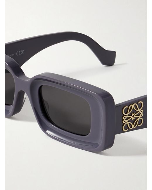 Loewe Blue Anagram Rectangular-frame Acetate Sunglasses for men