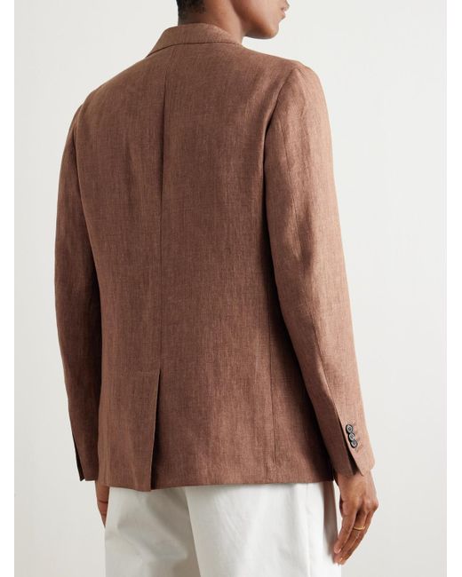 Giacca Slim-Fit di Incotex in Brown da Uomo