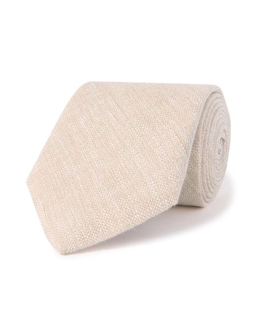 Mr P. Natural 7cm Linen Tie for men