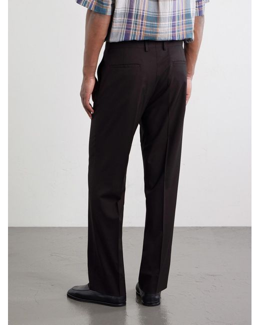 Kaptain Sunshine Blue Straight-leg Wool-poplin Trousers for men