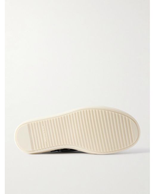 Rick Owens Black Megalace Denim High-Top Sneakers for men
