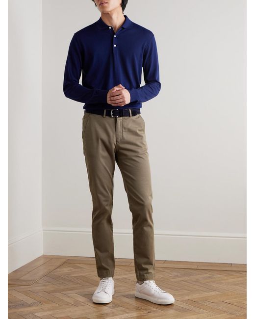 Peter Millar Blue Mariner Sea Island Cotton Polo Shirt for men