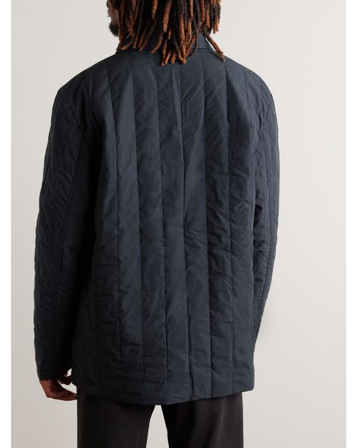 Sunspel Blue Quilted Cotton-twill Field Jacket for men
