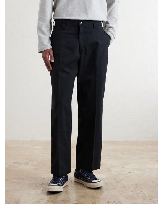 Neighborhood Blue Wide-Leg Twill Trousers for men