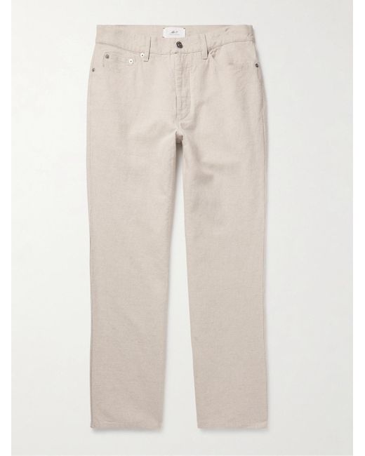Mr P. Natural Edward Straight-Leg Linen And Cotton-Blend Trousers for men