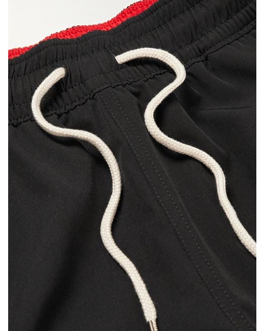 Polo Ralph Lauren Black Traveler Straight-Leg Mid-Length Swim Shorts for men