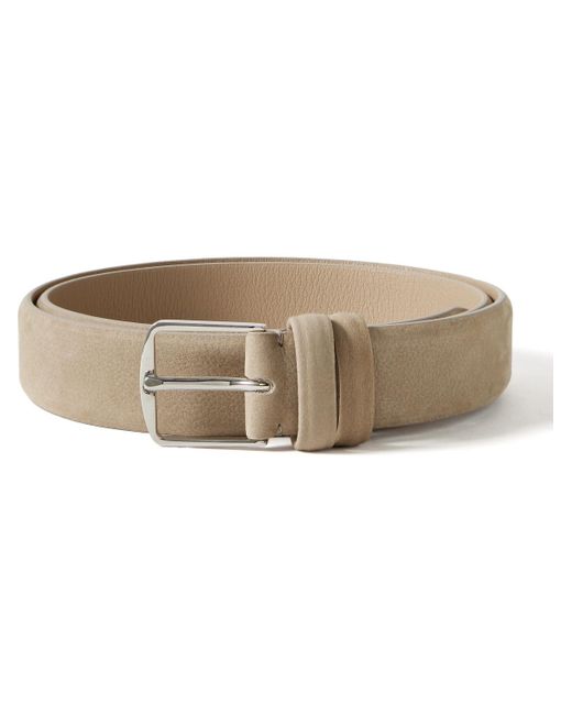 Loro Piana Natural Alsavel 3Cm Full-Grain Nubuck Belt for men