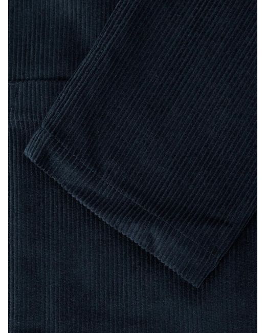 Portuguese Flannel Blue Cotton-Corduroy Blazer for men