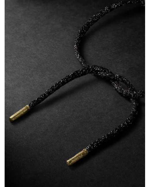 Carolina Bucci Black Forte Gold And Lurex Cord Bracelet for men