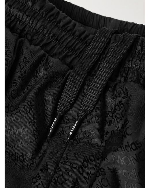 Moncler Genius Black Adidas Originals Straight-Leg Reversible Logo-Jacquard Shell Down Sweatpants for men