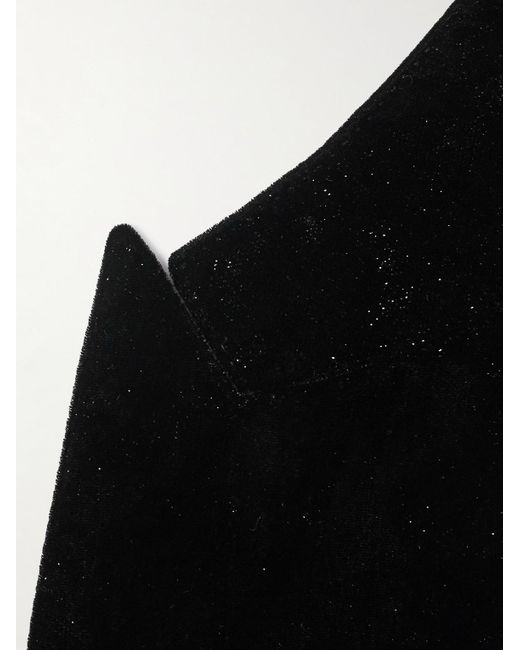 Giacca da smoking in velluto metallizzato Atticus di Tom Ford in Black da Uomo