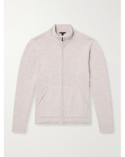 James Perse Pink Cashmere Zip-Up Cardigan for men