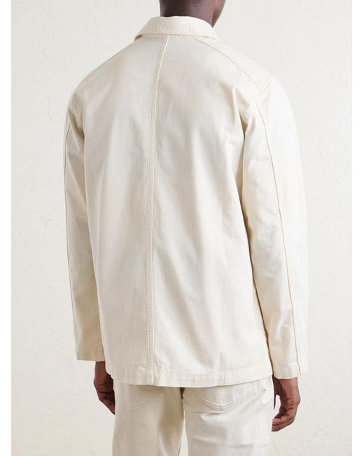 Drake's Natural Denim Overshirt for men