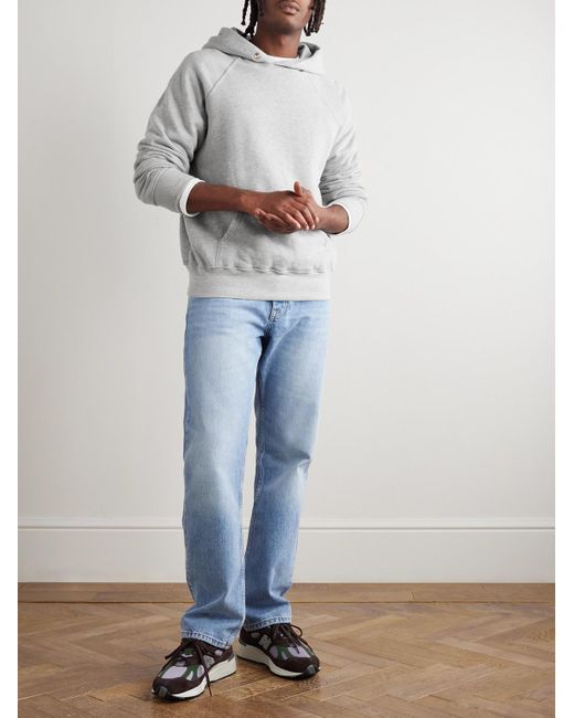 Les Tien Gray French Terry Cotton-jersey Raglan Hoodie for men