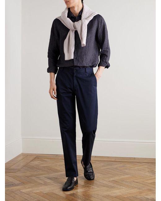 Mr P. Blue Linen Shirt for men