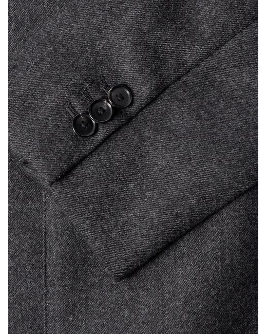 Kaptain Sunshine Black Double-Breasted Wool Suit Jacket for men