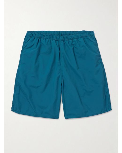Beams Plus Blue Wide-leg Nylon-ripstop Shorts for men