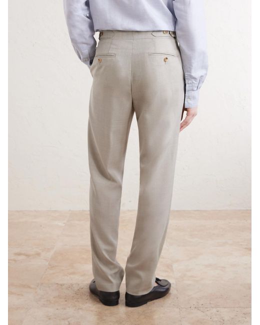 Mr P. Gray Wool Suit Trousers for men