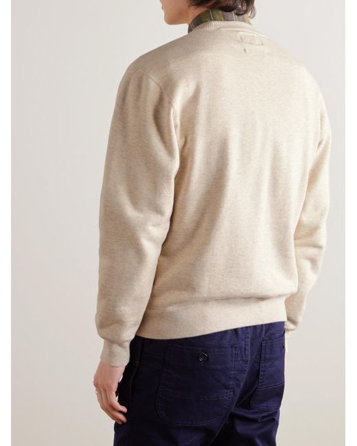 Beams Plus Natural Cotton-jersey Sweatshirt for men