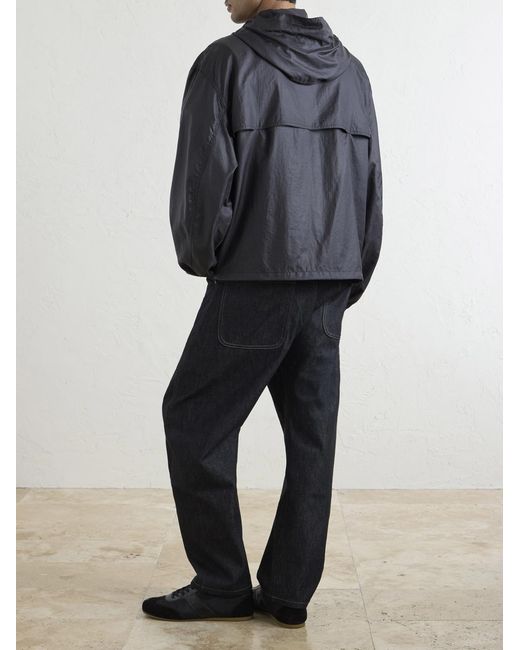 Lemaire Black Shell Hooded Jacket for men