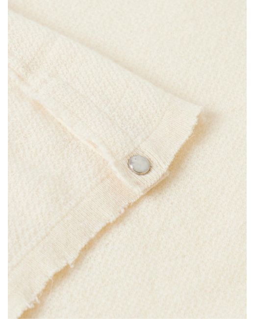 God's True Cashmere Natural Bubble Distressed Cashmere-Gauze T-Shirt for men