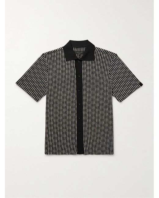 Camicia in misto cotone a righe Payton di Rag & Bone in Black da Uomo