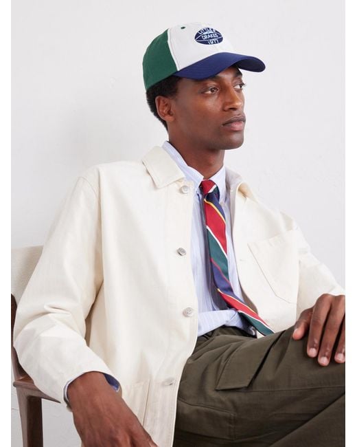 Drake's Blue Logo-embroidered Cotton-twill Baseball Cap